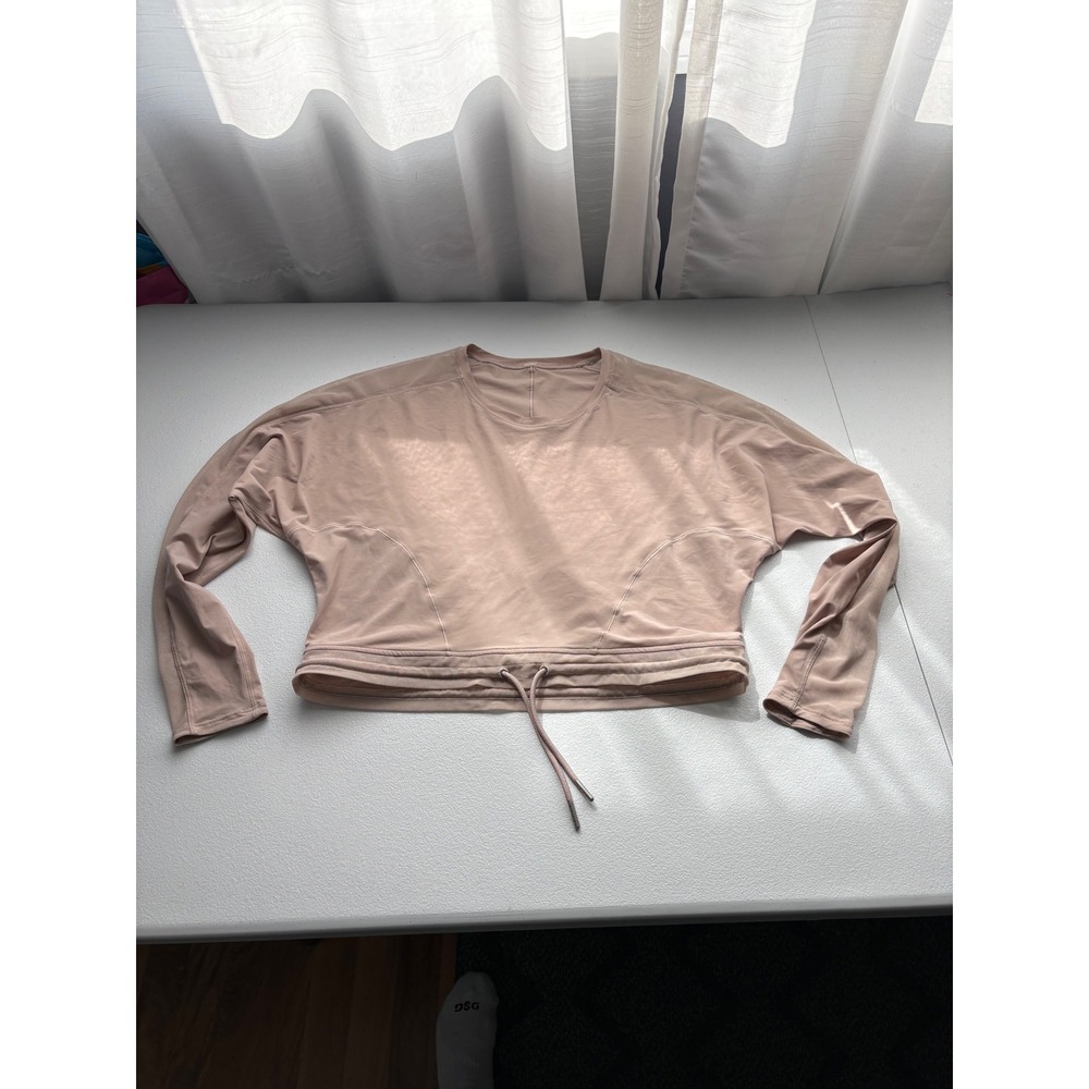 Lululemon Reach for the Run Long Sleeve Cinch Hem Top color Muse